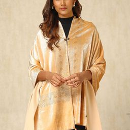 Soch Women Floral Woven Design Velvet Shawl-picture-22