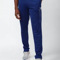 Reebok Blue Regular Fit Printed Sports Trackpants-image-1