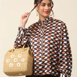 Melon by PlusS Brown Printed Top image 4