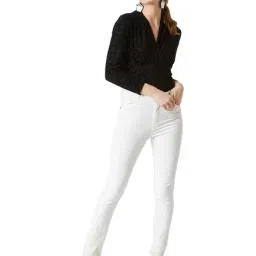Miss Chase White Cotton Skinny Fit Jeans image 4