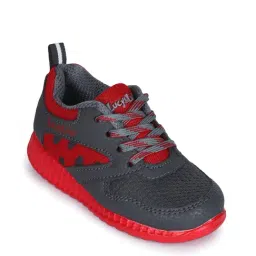 Lucy & Luke By Liberty Kids Red & Grey Lace up Shoes-image-22