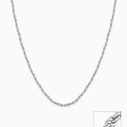 GIVA 925 Silver Classic Rope Chain image 2