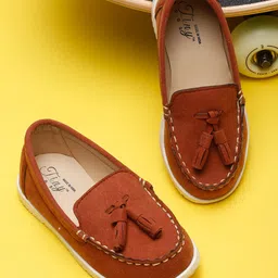 Tiny Bugs Tassel Embellished SLip On Loafers - Brown-picture-10