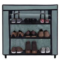 Urban Choice 3-Layer Grey Metal Shoe Rack Durable & Space-Saving Organizer-picture-12