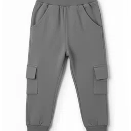 Funkrafts Looper Knit Solid Cargo Joggers - Grey-picture-28