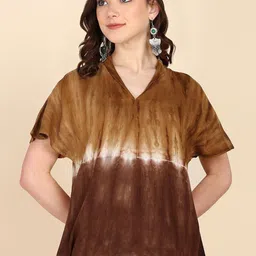 Chandbaali Tie and Dye V-Neck Extended Sleeves Top-image-30