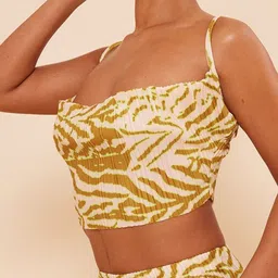 LULU & SKY Printed Cowl Neck Crop-Top With Maxi Skirt Co-Ords image 4