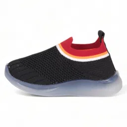 Lil Lollipop Mesh Detailed LED Slip On Shoes - Black image 3