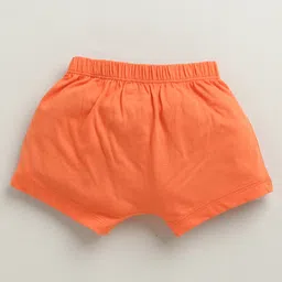 BUMZEE Cotton Knit Pack Of 3 Cute Animals Printed Trunks - Orange & Green image 4