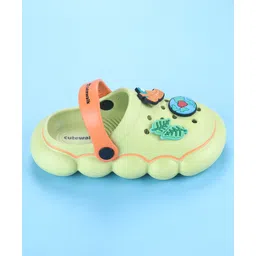 Cute Walk by Babyhug Back Strap Closure Clogs With Applique - Yellow image 4