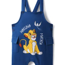 babyhug disney Babyhug Single Jersey Knit Half Sleeves T-Shirt & Dungaree With Lion King Print - Yellow image 5