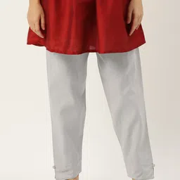 HASRI Women Solid Pure Cotton Trousers-picture-13