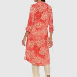 Biba Coral Printed Straight Kurta image 2