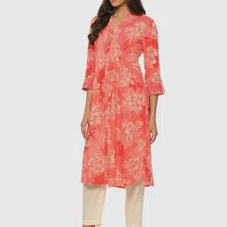 Biba Coral Printed Straight Kurta image 4