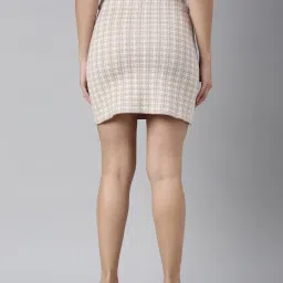 showoffff SHOWOFF Beige Printed Skirt image 2