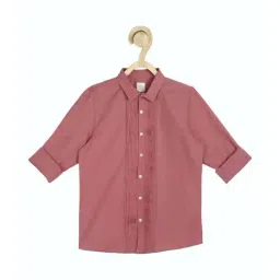 Peter England Kids Pink Cotton Regular Fit Full Sleeves Shirt-image-61