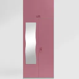 Godrej Interio Slimline 2 Door Dusty Rose Metal 4 Shelves Almirah-picture-41