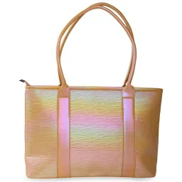 Caprese Theia Yellow Faux Leather Textured Tote Handbag image 2