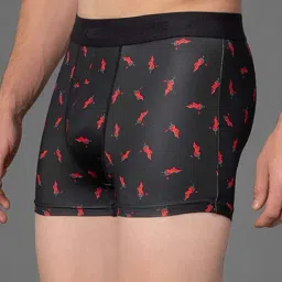 Red Tape Black Printed Trunks image 4