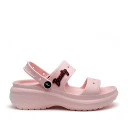 Asian Women's Pink Back Strap Clogs image 2