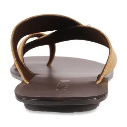 Metro Men's Yellow Cross Strap Sandals image 5