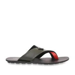 Metro Men's Black Cross Strap Sandals image 2