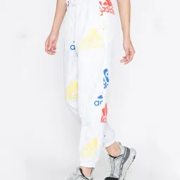 adidas White Printed Regular Fit W BLUV Q3 WV PT Joggers image 3