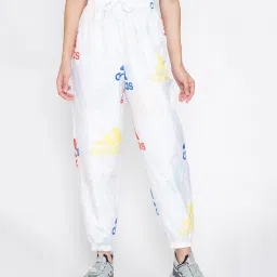 adidas White Printed Regular Fit W BLUV Q3 WV PT Joggers image 1
