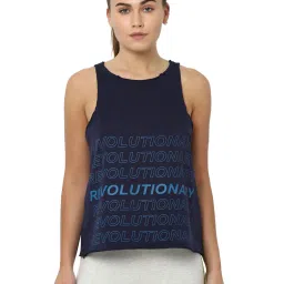 Solly by Allen Solly Navy Graphic Print Tank Top image 1