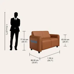 godrej interio Godrej¿Interio Cheers Leatherette 2-Seater¿Sofa image 2