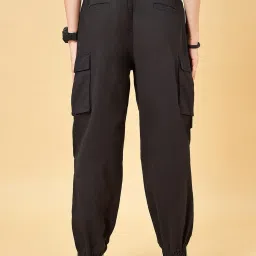 YU by Pantaloons Black Comfort Fit Joggers image 2