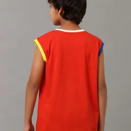 Under Fourteen Only Kids Orange Cotton Printed T-Shirt image 2