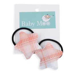 Baby Moo Kids Peach & White Chequered Rubber Band image 2