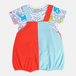 MINIKLUB Multi Baby Boys Short Sleeve Dungaree Set image 2