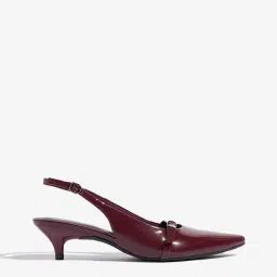 LUNA BLU by Westside Burgundy Slingback Mules image 2