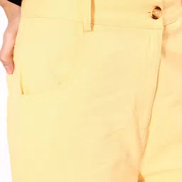 Mast & Harbour Women Solid Pure Cotton Regular Trousers image 5