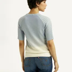 Levi's Blue Cotton Regular Fit Ombre Tops image 2