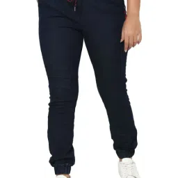Solly by Allen Solly Navy Cotton Joggers Jeans-image-48