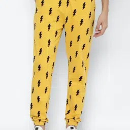 Forever 21 Yellow Regular Fit Printed Joggers-picture-31