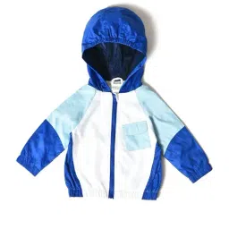 MiArcus Kids Blue & White Color Block Full Sleeves Wind Cheater-image-33