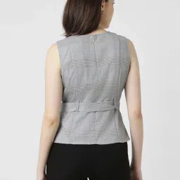 Van Heusen Grey Chequered Top image 2