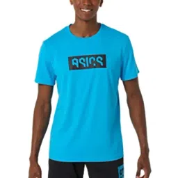 Asics Sky Blue Regular Fit Printed Sports T-Shirt-picture-35