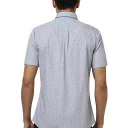 Van Heusen Grey Slim Fit Geometric Shirt image 2
