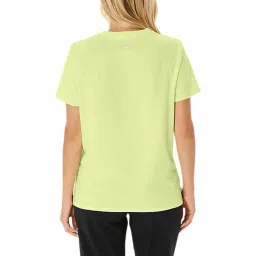 Asics Women's Huddle Yellow Training Core Stripe Graphic T-Shirt image 2