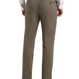 Allen Solly Brown Slim Fit Solid Trousers image 2