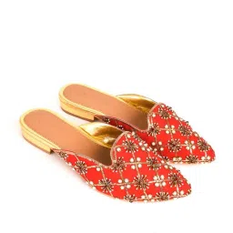 Sole House Women's Red Mule Shoes image 2