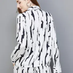 Fame Forever by Lifestyle White & Black Printed Shirt image 2