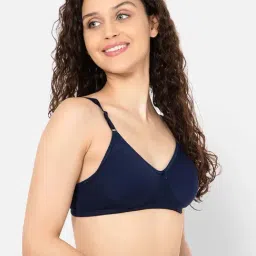 Clovia Blue Cotton T-Shirt Bra image 3