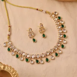 Curio Cottage Meira Drops of Shimmer Necklace & Earrings Set-image-34