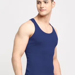 Friskers Blue Cotton Slim Fit Vest image 3